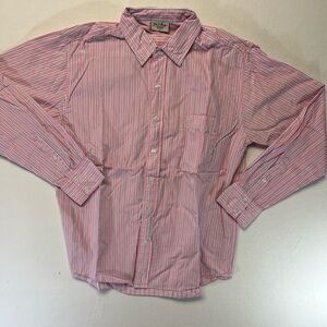 Steve & Barry's Pink and White Striped Button Down Shirt